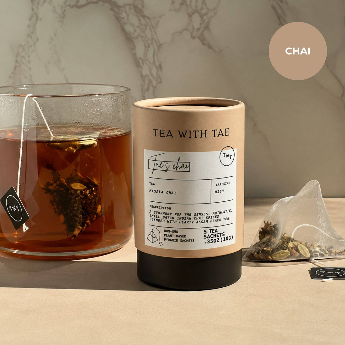 Tea canister labeled &