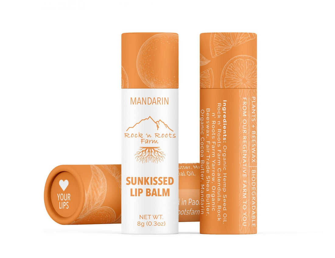 Two tubes of Sun Kissed Lip Balm by Rock n&
