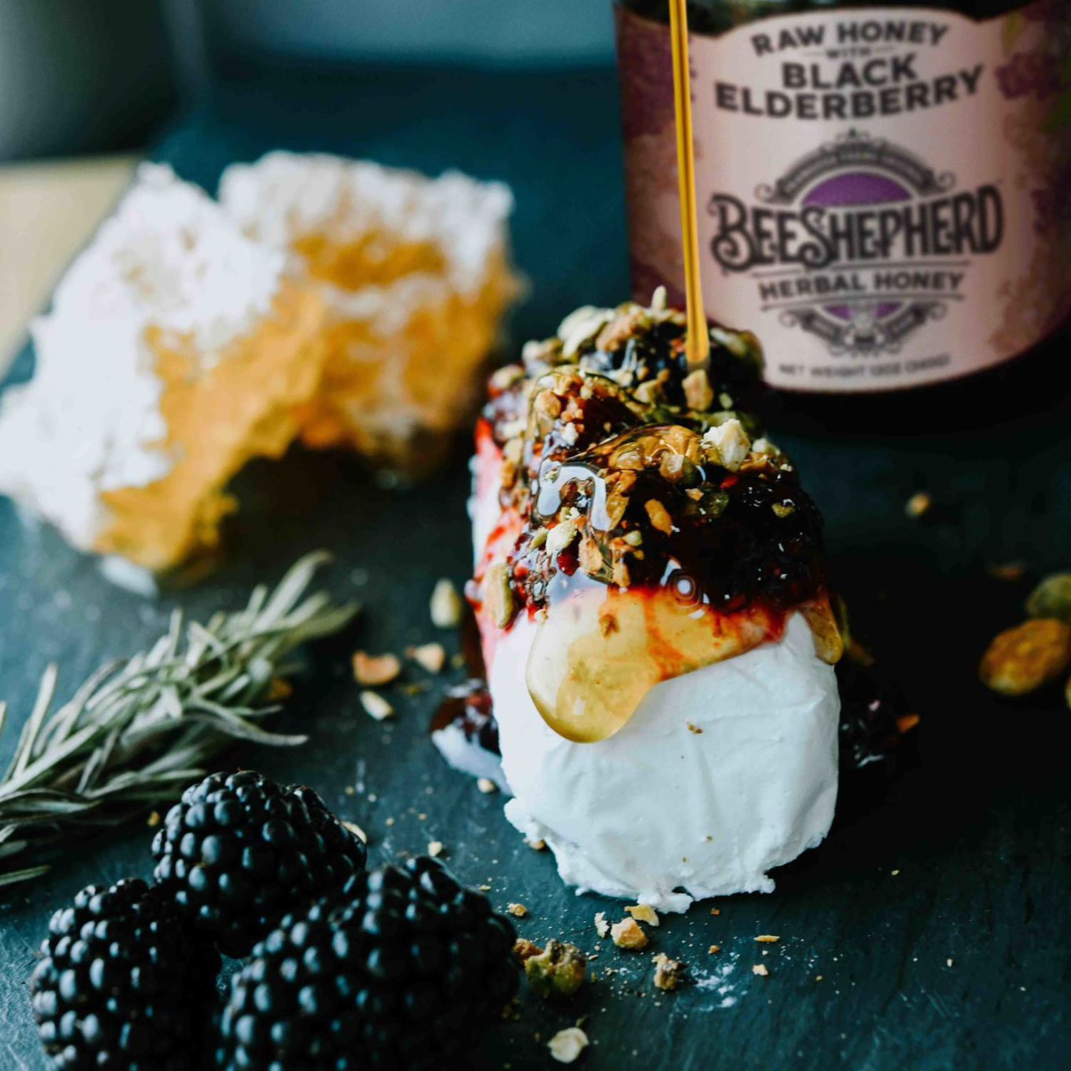 Bee Shepherd Raw Honey with Black Elderberry