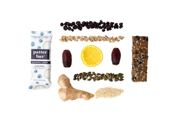 Patterbar blueberry lemon energy bar ingredients