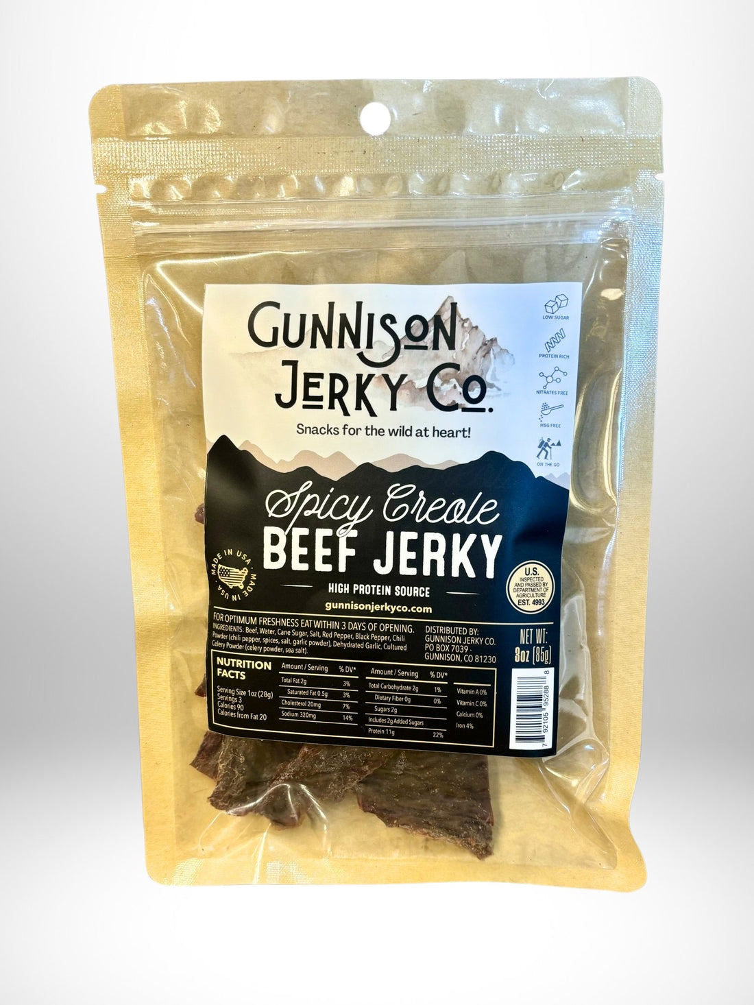 Gunnison Jerky Co. Spicy Creole Beef Jerky