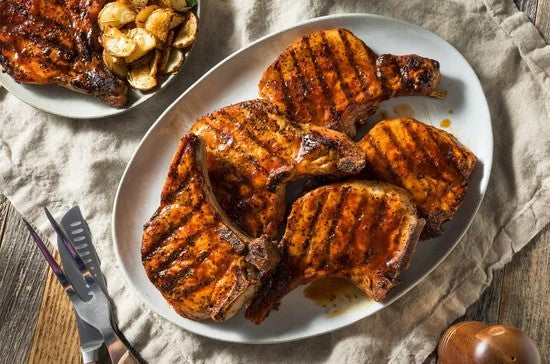 sweet heat spice blend on pork chops